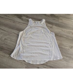 Lululemon Tank Top Womens M White Mesh Back Racerback Running Athletic